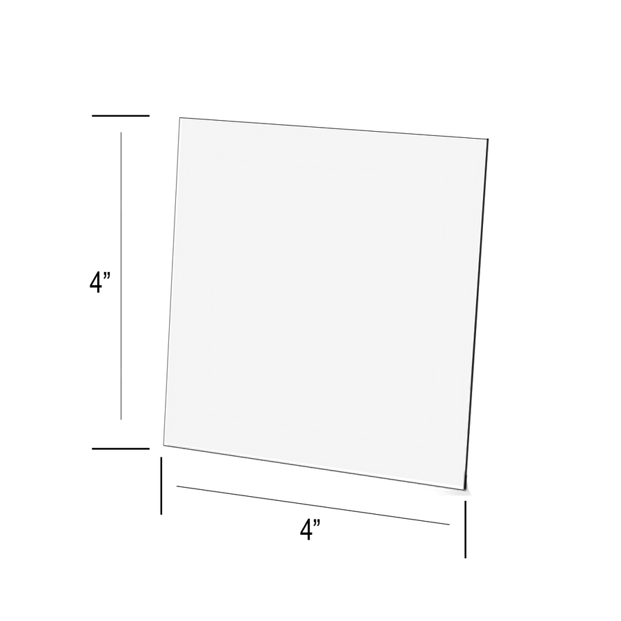 Flat Vinyl Magnet - 4x4 Magnet / White