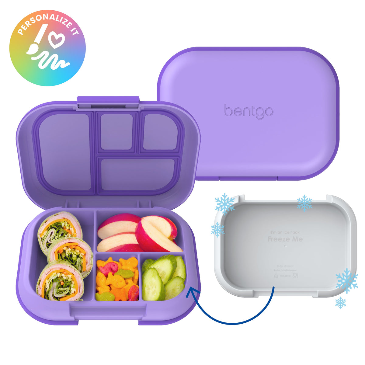 Bentgo Chill Kids Lunch Box - Purple (Personalized)