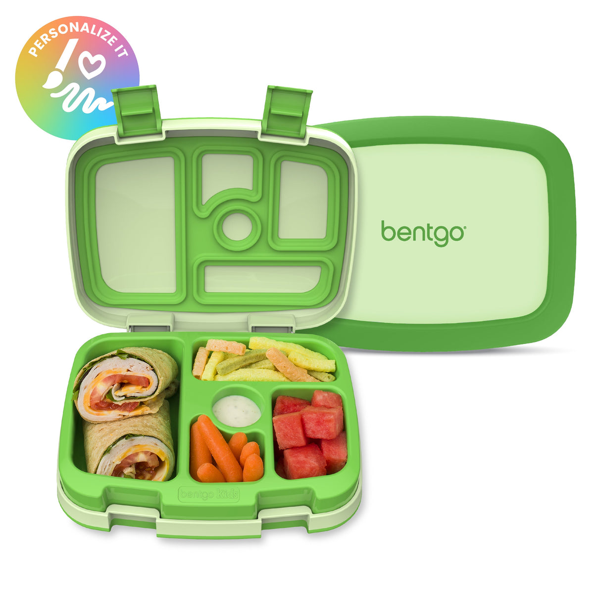 Bentgo Kids Lunch Box - Green (Personalized)
